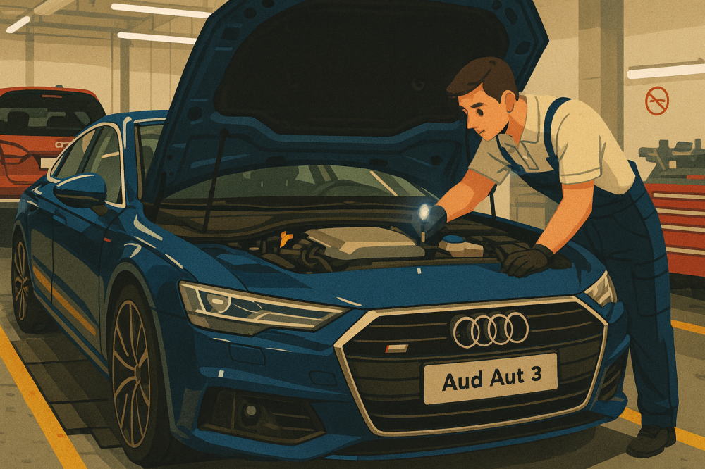 アウディを修理する人のイメージ