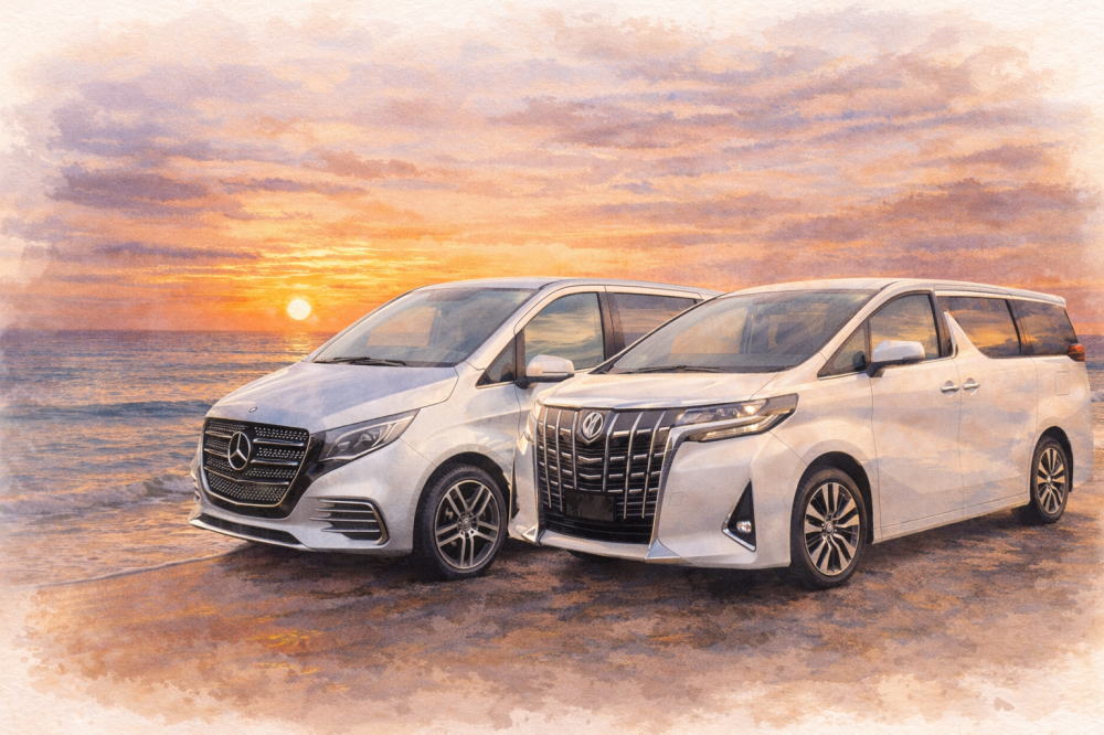 ベンツVクラスとアルファード